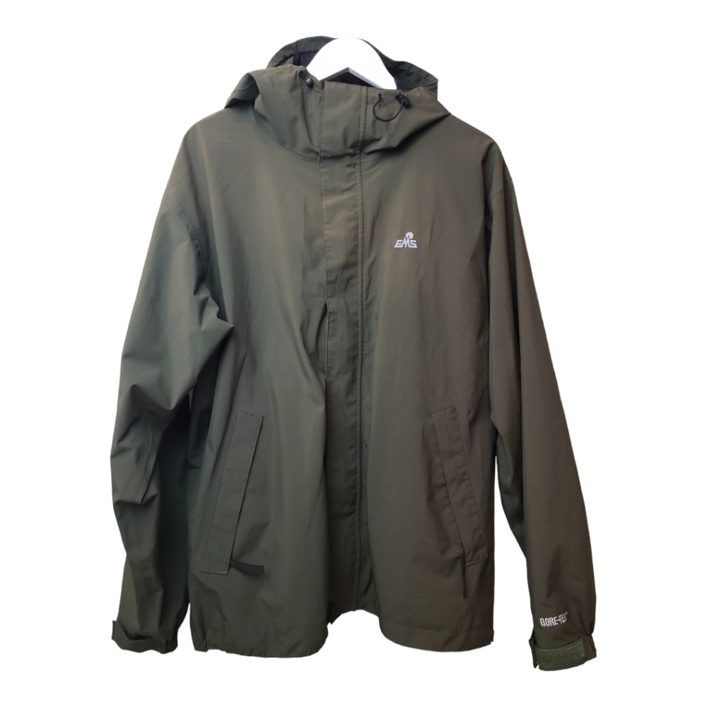 Eastern Mountain Sports Gore-Tex Men's Hooded Jacket in Olive Size Large